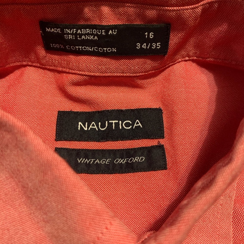 Red button down - Picture 2 of 3